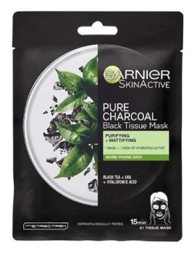 Skin Active Pure Charcoal Black Tissue Mask