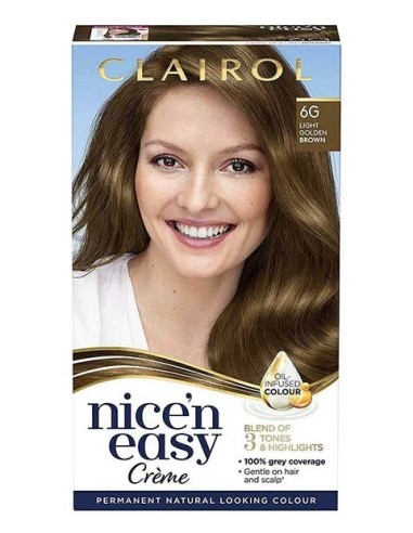 Nice N Easy Creme Permanent Color 6G Light Golden Brown Nice N Easy Creme Permanent Color 6G Light Golden Brown
