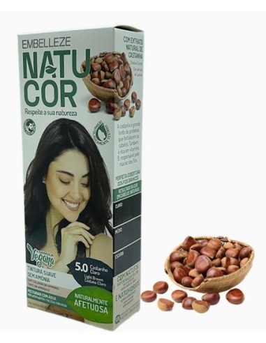 Natucor Vegan Ammonia Free Permanent Color 5.0 Light Brown Natucor Vegan Ammonia Free Permanent Color 5.0 Light Brown