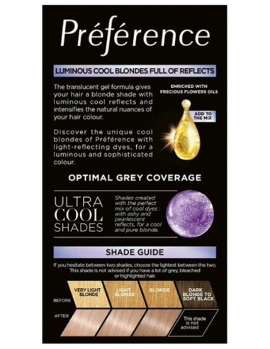 Preference Luminous Cool Blondes 9.12 Very Light Ash Preference Luminous Cool Blondes 9.12 Very Light Ash