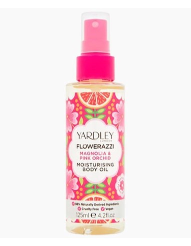 Yardley Flowerazzi Magnolia And Pink Orchid Moisturising Body Oil