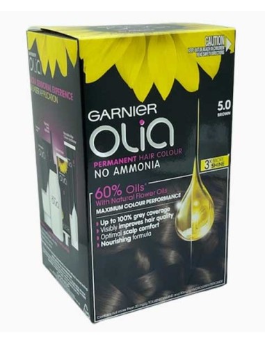 Olia Permanent Hair Color 5.0 Brown