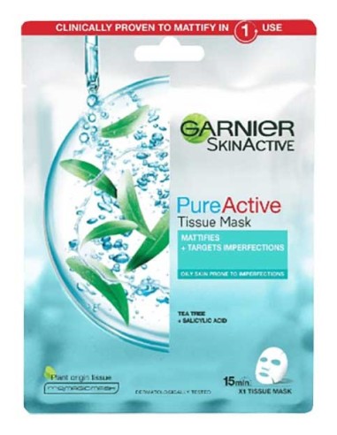 Skin Active Pure Active Tea Tree Plus Salicylic Acid Tissue Mask