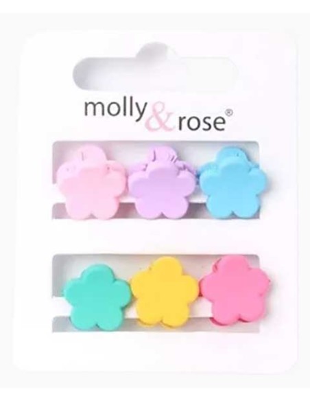 Card Of 6 Flower Mini Clamps 8201 Card Of 6 Flower Mini Clamps 8201