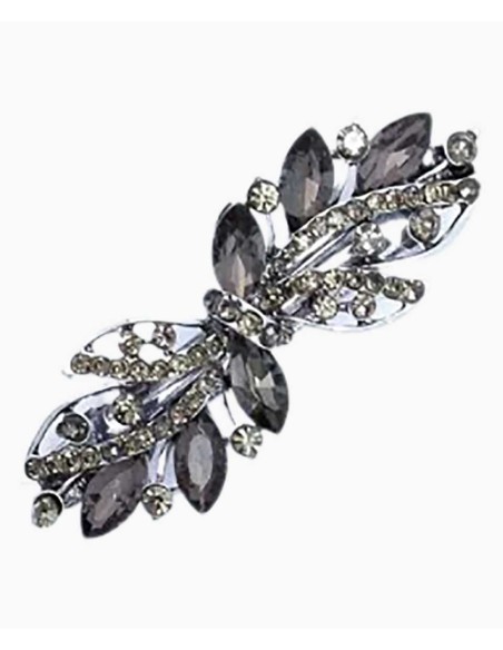 Silv Barrette Clip With Crystal Stones 7614 Silv Barrette Clip With Crystal Stones 7614