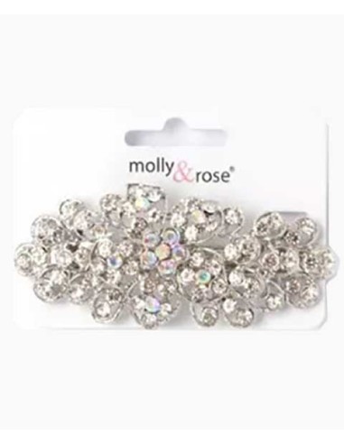 Crystal Filligree Flower Barrette 5085