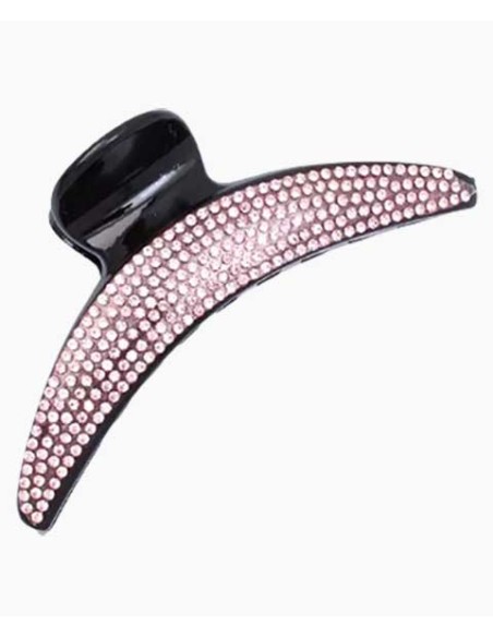 Curved Plastic Clamp With Coloured Diamantes 8591 Curved Plastic Clamp With Coloured Diamantes 8591