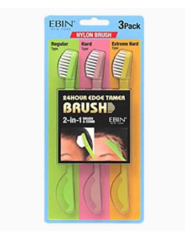 24 Hour Edge Tamer 2 In 1 Nylon Brush And Comb