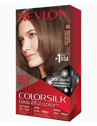 Colorsilk Beautiful Color Permanent Hair Color 40 Medium Ash Brown