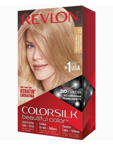 Colorsilk Beautiful Color Permanent Hair Color 70 Medium Ash Blonde