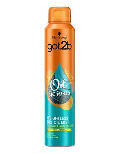 Got2b Oil Licious Weightless Dry Oil Mist With Argan Oil Got2b Oil Licious Weightless Dry Oil Mist With Argan Oil