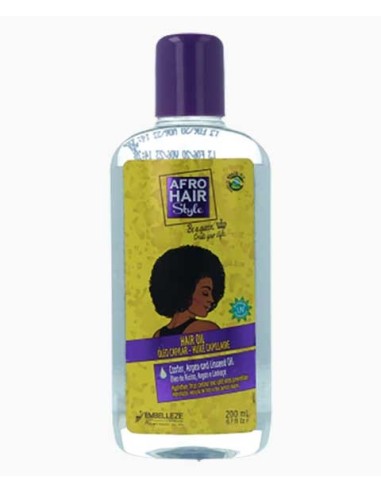 Afro Hair Style Castor Argan And Linseed Hair Oil