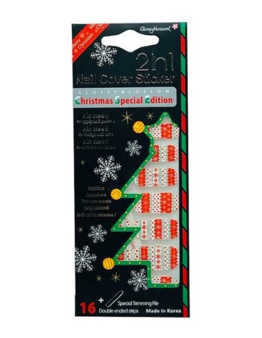 Glossy Blossom 2 In 1 Nail Cover  Christmas Sticker