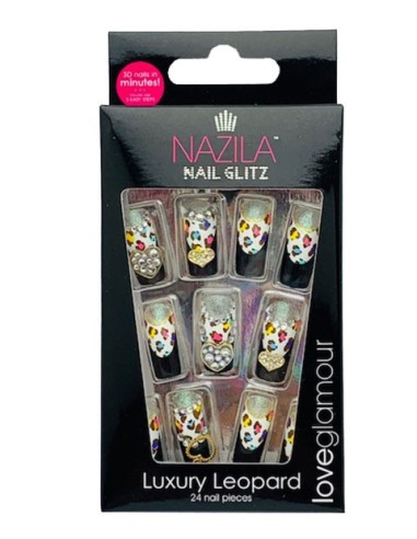 Nail Glitz Love Glamour Luxury Leopard