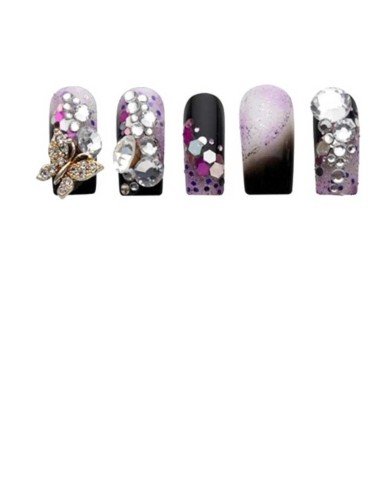 Nail Glitz Love Glamour Purple Butterfly Nail Glitz Love Glamour Purple Butterfly