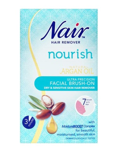 Nair Argan Oil Nourish Facial Brush On Hair Remover