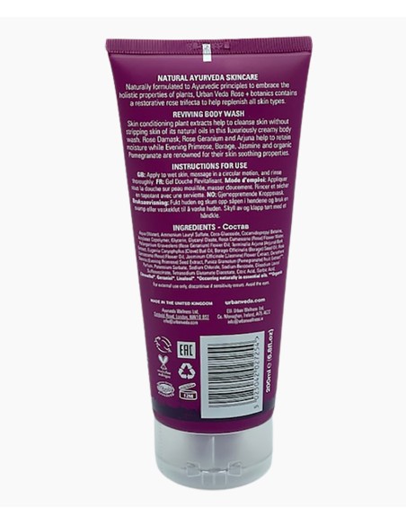 Urban Veda Rose Botanics Reviving Body Wash Urban Veda Rose Botanics Reviving Body Wash
