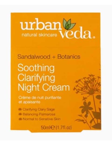 Urban Veda Sandalwood Botanics Soothing Clarifying Night Cream