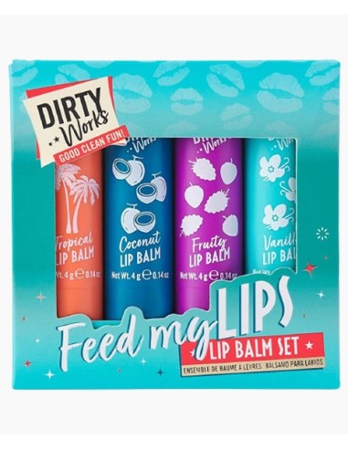 Dirty Works Feed My Lips Lip Balm Set