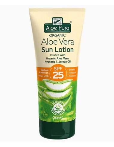 Aloe Pura Organic Aloe Vera Sun Lotion SPF 25