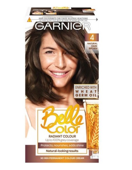 GarnierBelle Color Creme Permanent 4 Natural Dark Brown GarnierBelle Color Creme Permanent 4 Natural Dark Brown