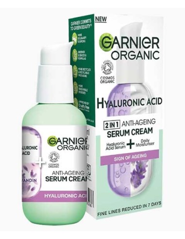 Organic Hyaluronic Acid 2In1 Anti Aging Serum Cream