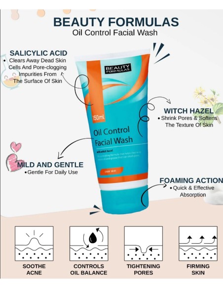 Beauty Formulas Oil Control Facial Wash Beauty Formulas Oil Control Facial Wash