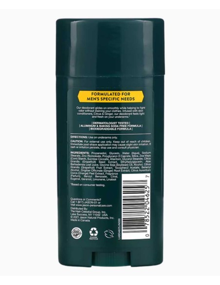 Mens Citrus Plus Ginger Deodorant Stick Mens Citrus Plus Ginger Deodorant Stick