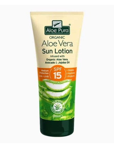Aloe Pura Organic Aloe Vera Sun Lotion SPF15