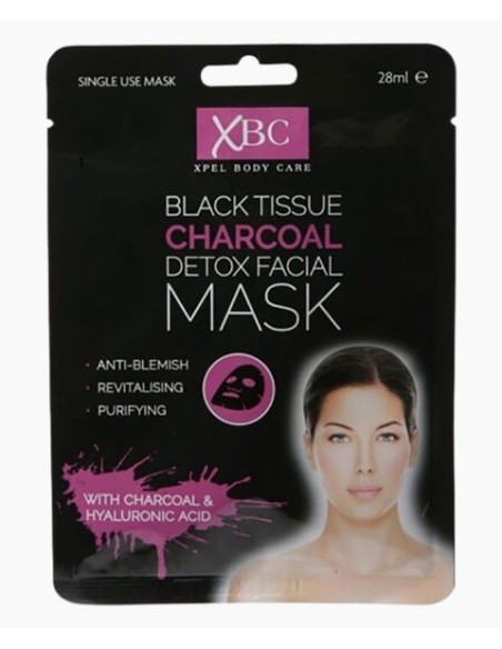 XBC Xpel Body Care Black Tissue Charcoal Detox Facial Mask