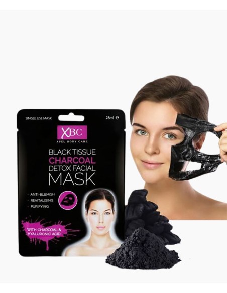 XBC Xpel Body Care Black Tissue Charcoal Detox Facial Mask