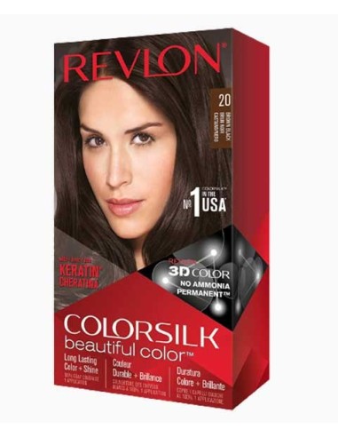 Colorsilk Beautiful Color Permanent Hair Color 20 Brown Black