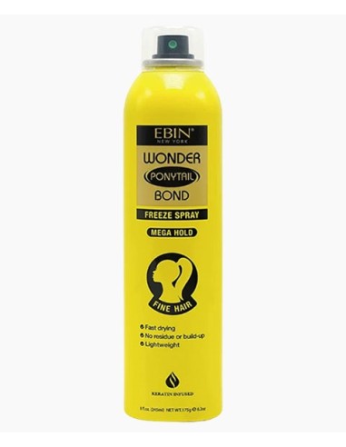 Ebin Wonder Ponytail Bond Freeze Spray Mega Hold