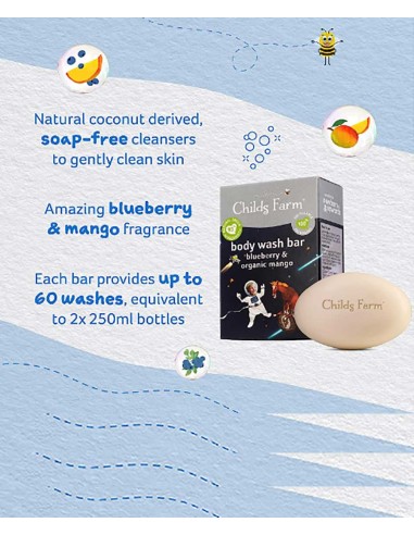 Childs Farm Body Wash Bar Blueberry & Organic Mango Childs Farm Body Wash Bar Blueberry & Organic Mango