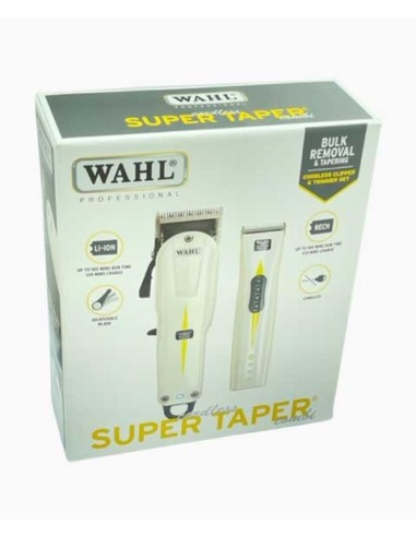 Super Taper Cordless Clipper And Trimmer Combi Set Super Taper Cordless Clipper And Trimmer Combi Set