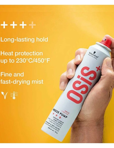 Osis + Hold Fixation Freeze Pump Strong Hold Pump Spray Osis + Hold Fixation Freeze Pump Strong Hold Pump Spray