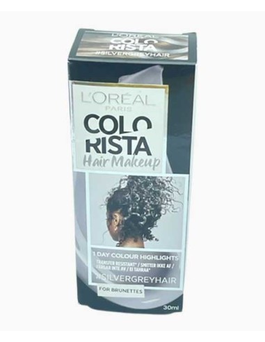 Colorista Metallic Grey Hair Makeup For Brunettes