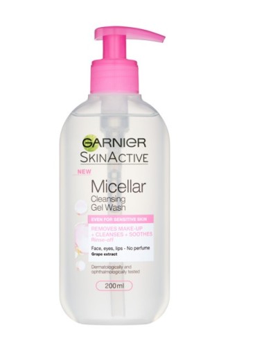 GarnierSkin Active Micellar Cleansing Gel Wash For Sensitive Skin GarnierSkin Active Micellar Cleansing Gel Wash For Sensitive Skin