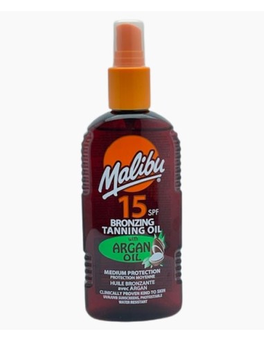 Malibu Bronzing Tanning Oil With Argan Oil SPF15