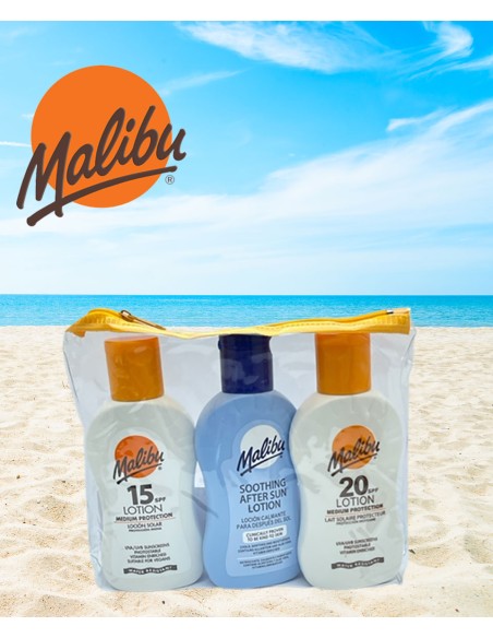 Malibu Travel Bag SPF15 And SPF20 Lotion Malibu Travel Bag SPF15 And SPF20 Lotion