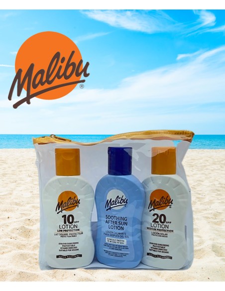 Malibu Travel Bag SPF10 And SPF20 Lotion Malibu Travel Bag SPF10 And SPF20 Lotion