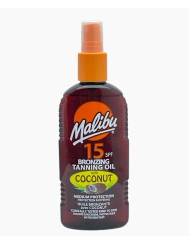 Malibu Bronzing Tanning Oil With Coconut 15SPF