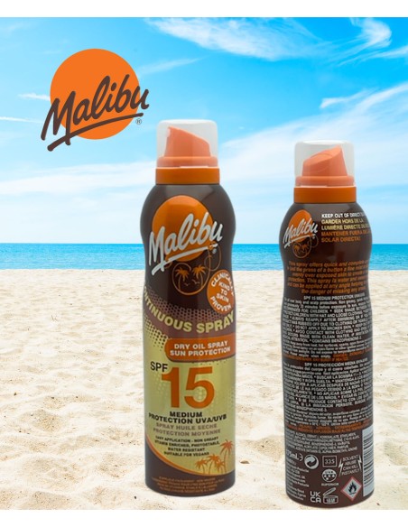 Continuous Spray Dry Oil Spray Medium Sun Protection SPF15 Continuous Spray Dry Oil Spray Medium Sun Protection SPF15
