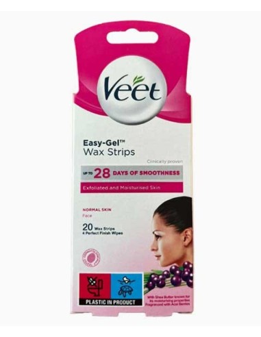 Veet Easy Gel Wax Strips For Normal Skin Face
