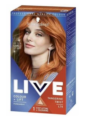 Scwarzkopf Hair ColorLive Colour Plus Lift Permanent Hair Colour Tangerine Twist L74