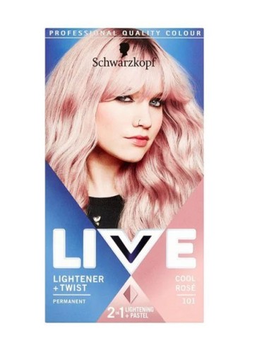 Live Lightener Plus Twist Permanent Colour  101 Cool Rose