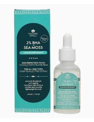 Nature Spell BHA And Sea Moss Liquid Exfoliant