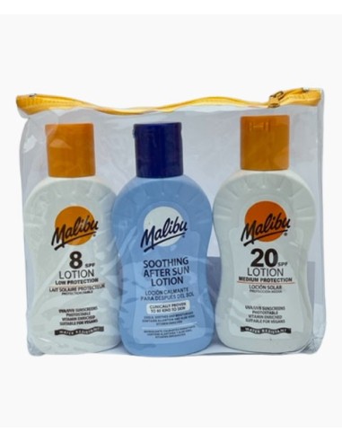 Malibu Travel Bag SPF8 And SPF20 Lotion