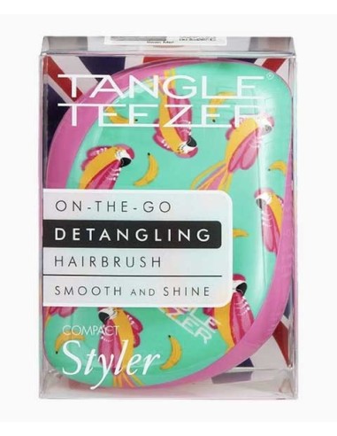 Tangle Teezer On The Go Detangling Hairbrush Compact Styler Parrots
