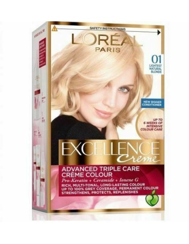 Excellence Creme Advanced Triple Care Creme Colour 01 Lightest Natural Blonde Excellence Creme Advanced Triple Care Creme Colour 01 Lightest Natural Blonde
